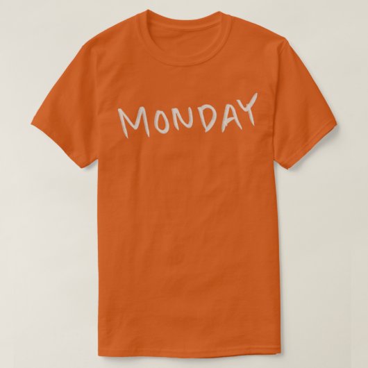 Hand getrokken maandag t-shirt (Design voorkant)