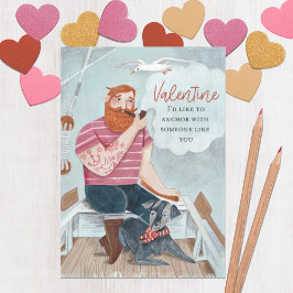 Hand getrokken Man Bloke Valentijn Feestdagen Kaart