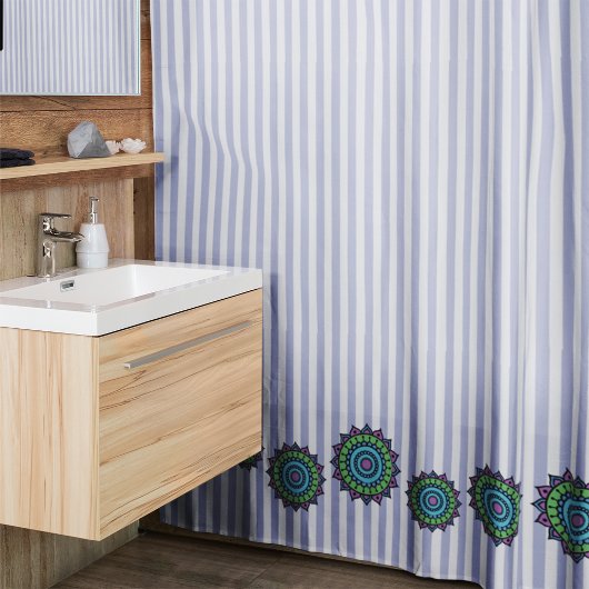 Hand getrokken Mandala douchegordijn