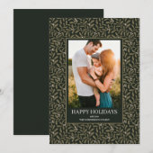 Hand getrokken maretak patroon Vakantie foto kaart (Voorkant / Achterkant)