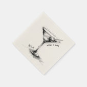  Hand getrokken Martini Glass Classic bruiloft Servet (Hoek)