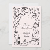 Hand getrokken matron van eer voorstel Kaart (Voorkant)