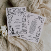 Hand getrokken matron van eer voorstel Kaart