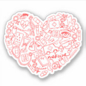 Hand getrokken Medial Doodle Logo Sticker (Voorkant)