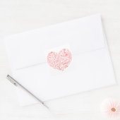 Hand getrokken Medial Doodle Logo Vierkante Sticker (Envelop)