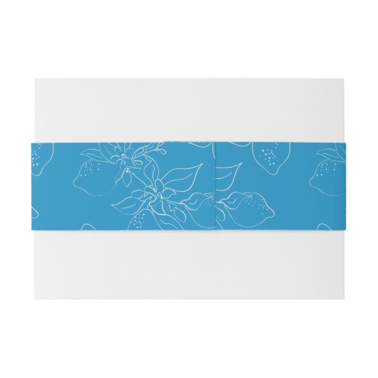 Hand getrokken mediterrane citroen bruiloft uitnodigingen wikkel (Achterkant Voorbeeld)