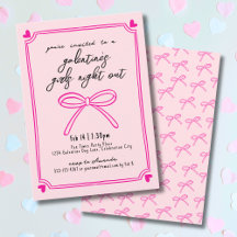 Hand getrokken meisjes nacht Galentine's Day