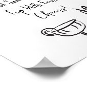 Hand getrokken Mimosa Bar Teken Poster (Hoek)