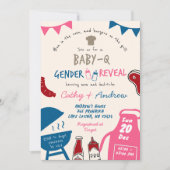 Hand getrokken minimalistische BabyQ geslacht onth Kaart (Voorkant)