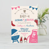 Hand getrokken minimalistische BabyQ geslacht onth Kaart (Staand voorkant)