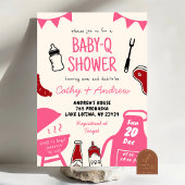 Hand getrokken minimalistische BaByQ meisje Baby s Kaart