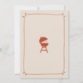 Hand getrokken minimalistische BBQ Chill en Grill  Kaart (Achterkant)