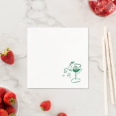 Hand getrokken minimalistische eenvoudige cocktail servet (Insitu)