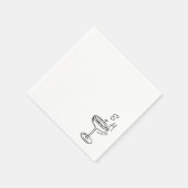 Hand getrokken minimalistische eenvoudige cocktail servet (Hoek)