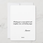 Hand getrokken minimalistische foto strip Kerstmis Feestdagenkaart (Achterkant)