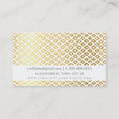 HAND GETROKKEN modern rustiek ruw patroon gouden f Visitekaartje (Achterkant)