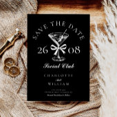 Hand getrokken moderne Martini foto Save The Date