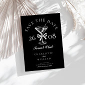 Hand getrokken moderne Martini Save The Date