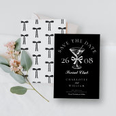 Hand getrokken moderne Martini Save The Date