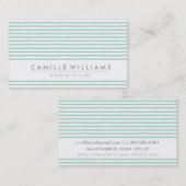 HAND GETROKKEN moderne rustieke streep patroon min Visitekaartje (Voorkant / Achterkant)