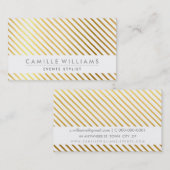 HAND GETROKKEN moderne rustieke strepen patroon go Visitekaartje (Voorkant / Achterkant)