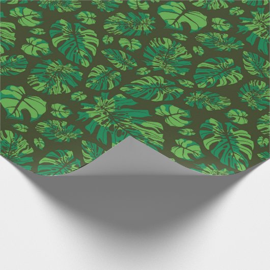 Hand getrokken Monstera Leaf Array Cadeaupapier (Hoek)