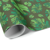 Hand getrokken Monstera Leaf Array Cadeaupapier (Rol Hoek)