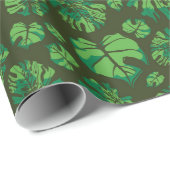 Hand getrokken Monstera Leaf Array Cadeaupapier (Rol Hoek)