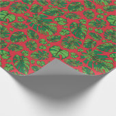 Hand getrokken Monstera Leaf Array Cadeaupapier (Hoek)