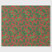 Hand getrokken Monstera Leaf Array Rood Cadeaupapier (Vlak)