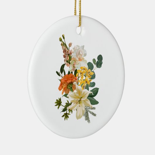 Hand getrokken mooie bloemen boeket. keramisch ornament (Rechts)