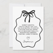 Hand getrokken naar mijn Maid of Honor op mijn tro Kaart (Achterkant)