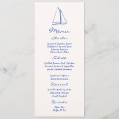 Hand getrokken nautische bruiloft menu (Voorkant)