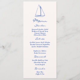 Hand getrokken nautische bruiloft menu