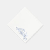 Hand getrokken Net getrouwd taxi Cocktail bruiloft Servet (Hoek)