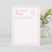 Hand getrokken Ocean Seashell Baby shower Bingo sp Kaart (Staand voorkant)