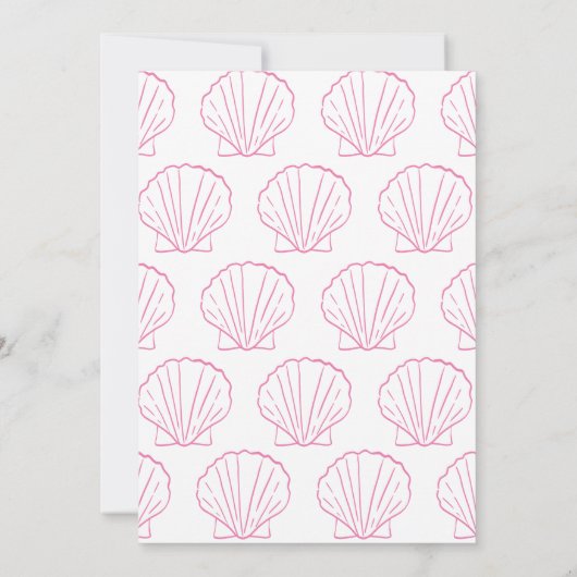 Hand getrokken Ocean Seashell Baby shower Bingo sp Kaart (Achterkant)