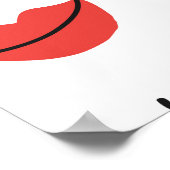 Hand getrokken ogen, lippen, trendy patroon. poster (Hoek)