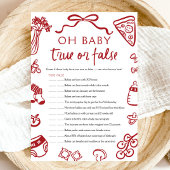 Hand getrokken Oh Baby True of False Baby shower G Kaart