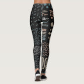 Hand getrokken Ontwerp Elementen Vormen Squiggles Leggings (Achterkant)