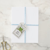 Hand getrokken ooievaar Crest Baby shower Cadeaulabel (Met Touw)