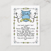 Hand getrokken Ooievaarsboeken voor Baby Informatiekaartje (Voorkant)