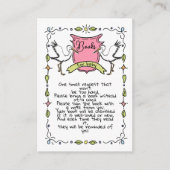 Hand getrokken Ooievaarsboeken voor Baby Informatiekaartje (Voorkant)