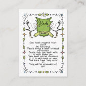 Hand getrokken Ooievaarsboeken voor Baby Informatiekaartje (Voorkant)