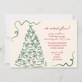 Hand getrokken op wat leuke kerstfeest uitnodiging (Voorkant)