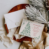 Hand getrokken op wat leuke kerstfeest uitnodiging