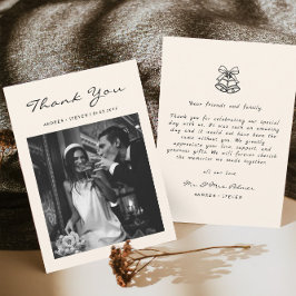 Hand getrokken oud geld bruiloft bedankkaart