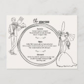 Hand getrokken paar bruiloft Diner Menu (Voorkant)