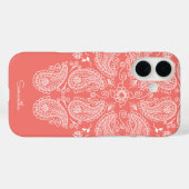 Hand getrokken Paisley Patroon Dark Peach Case-Mate iPhone Case (Achterkant (horizontaal))