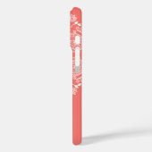 Hand getrokken Paisley Patroon Dark Peach Case-Mate iPhone Case (Achterkant / Links)